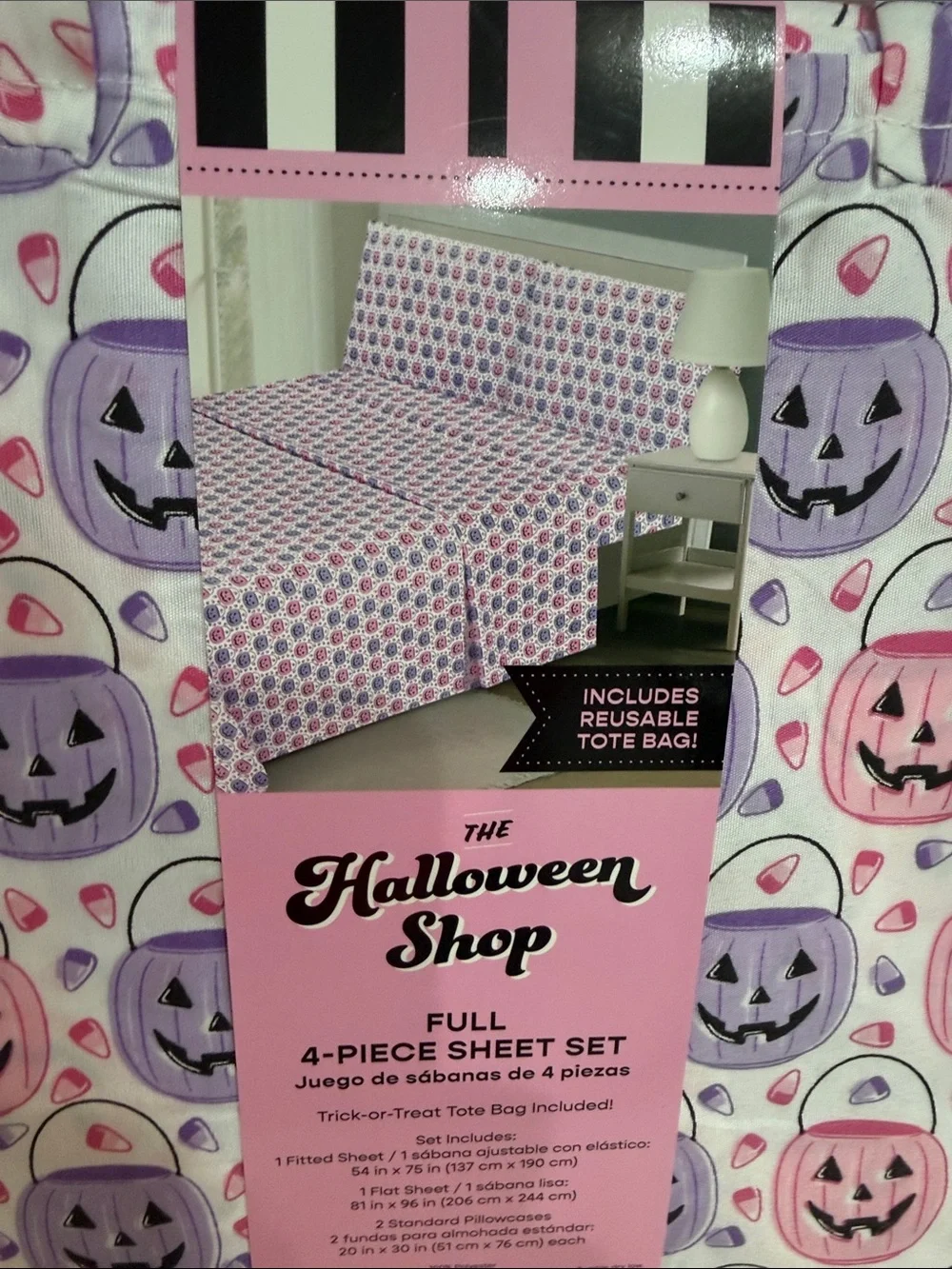 The Halloween Shop White/Pink & Purple 